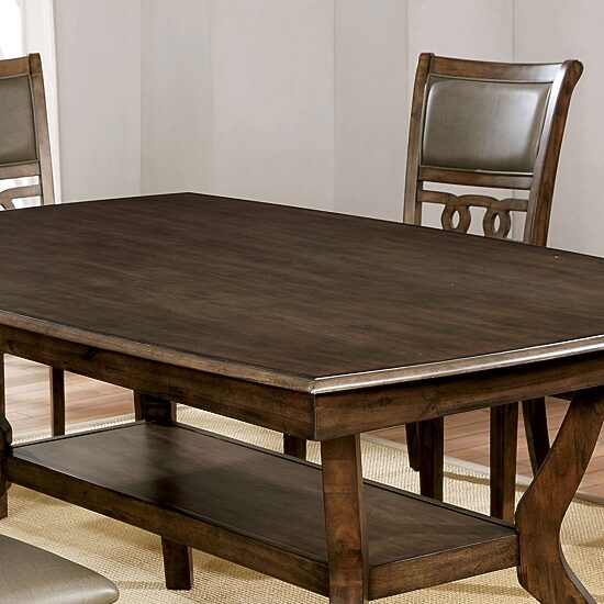 Furniture of America™ Burr Dining And Kitchen Collection Rectangular Wood-Top Dining Table