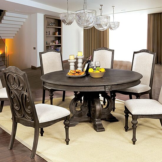 Furniture of America™ Maud Dining And Kitchen Collection Round Wood-Top Dining Table