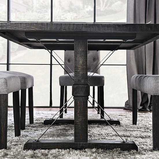 Nimitz Rectangular Wood-Top Dining Table