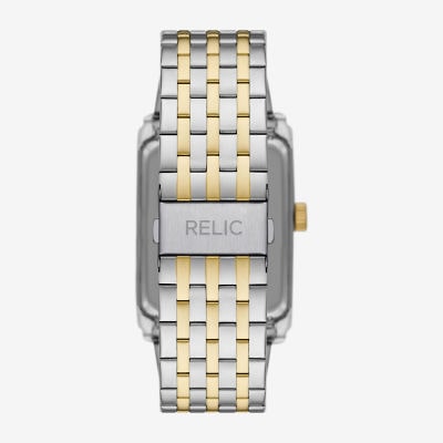 Relic By Fossil Unisex Adult Two Tone Stainless Steel Bracelet Watch Zr77334