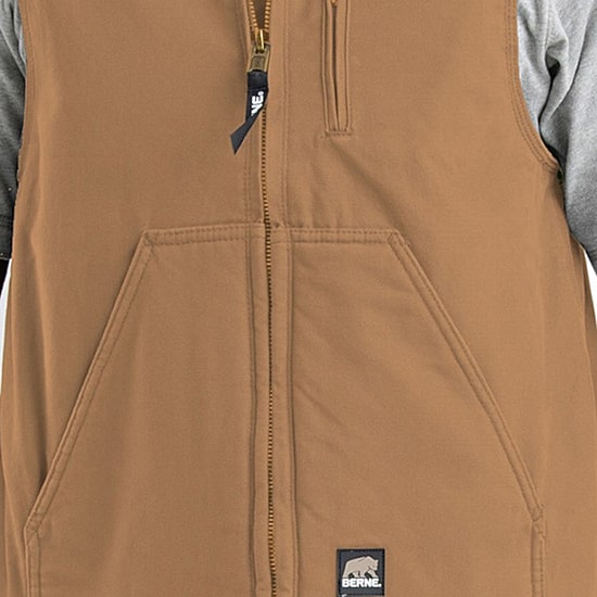 Berne Canyon Sherpa Lined Mens Fleece Lined Heavyweight Big and Tall Fleece Vest