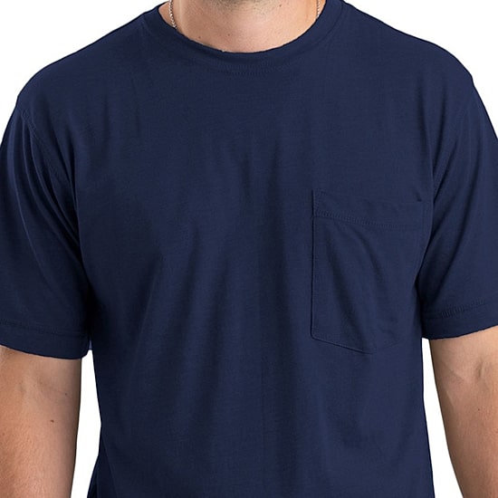 Berne Lightweight Performance Mens Crew Neck Short Sleeve Moisture Wicking Pocket T-Shirt