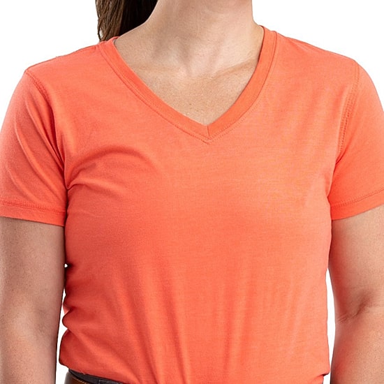 Berne Lightweight Performance Womens V Neck Short Sleeve T-Shirt