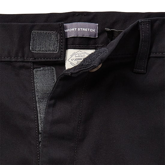 St. John's Bay Dexterity Mens 10" Adaptive Stretch Fabric Adjustable Features Easy-on + Easy-off Chino Short