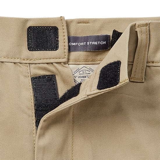 St. John's Bay Dexterity Mens 10" Adaptive Stretch Fabric Adjustable Features Easy-on + Easy-off Chino Short