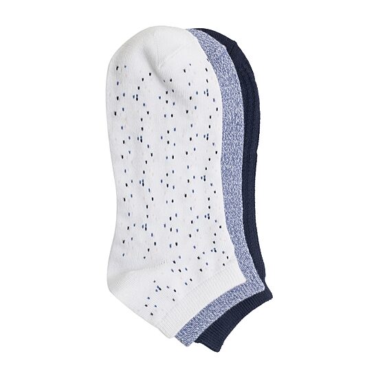 Cuddl Duds Speckled Birdseye Womens Multi-Pack 3-pc. Low Cut Socks