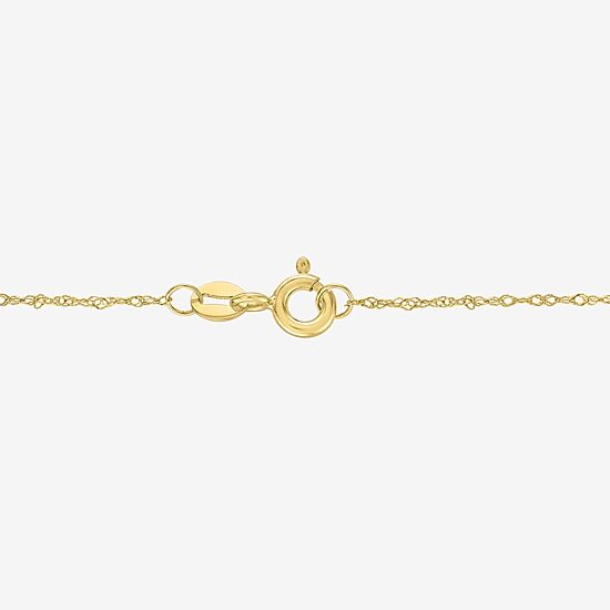 (G-H / I1-I2) Womens Diamond Accent Lab Grown White Diamond 10K Gold Heart 18 Inch Pendant Necklace