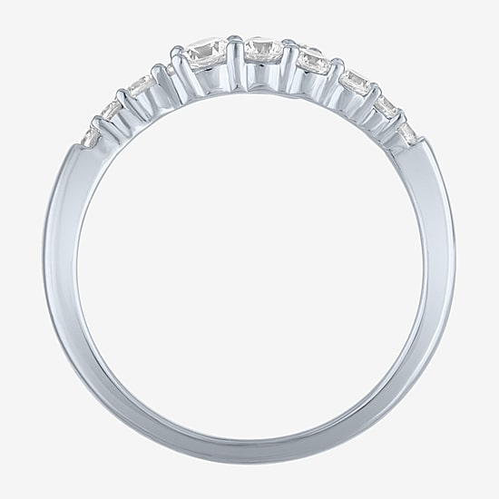 Diamond Addiction (G-H, I1-I2) Womens 1/3 CT. T.W. Lab Grown White Diamond 10K Gold Bypass  Cocktail Ring