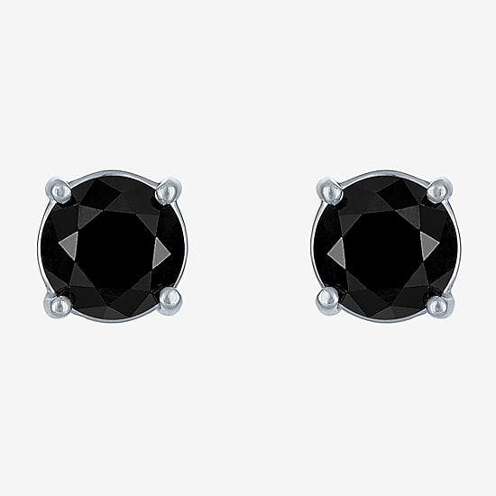 5 CT. T.W. Natural Black Diamond 14K Gold 9mm Round Stud Earrings