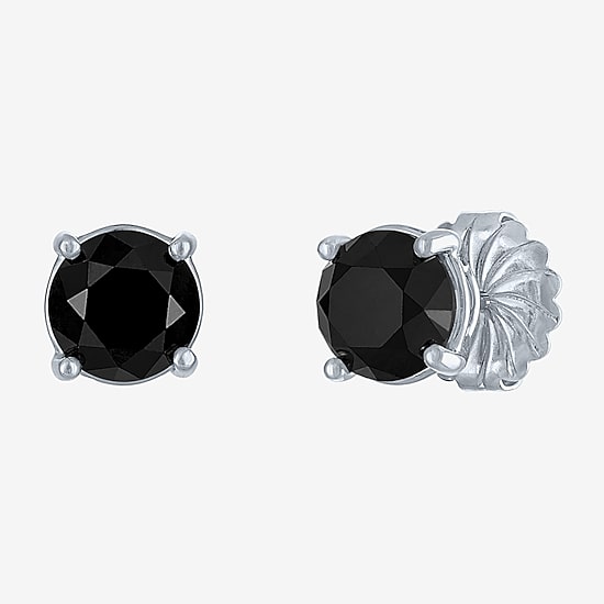 5 CT. T.W. Natural Black Diamond 14K Gold 9mm Round Stud Earrings