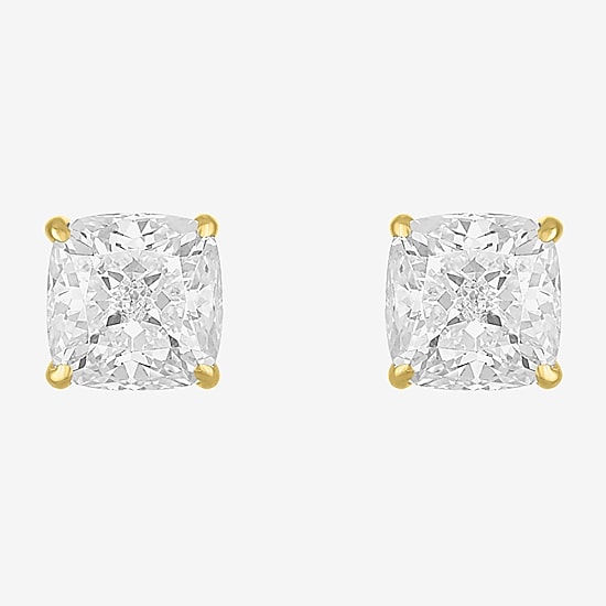 ( E-F/Si1-Si2 ) 4 CT. T.W. Lab-Grown White Diamond 14K Gold 7mm Cushion Stud Earrings