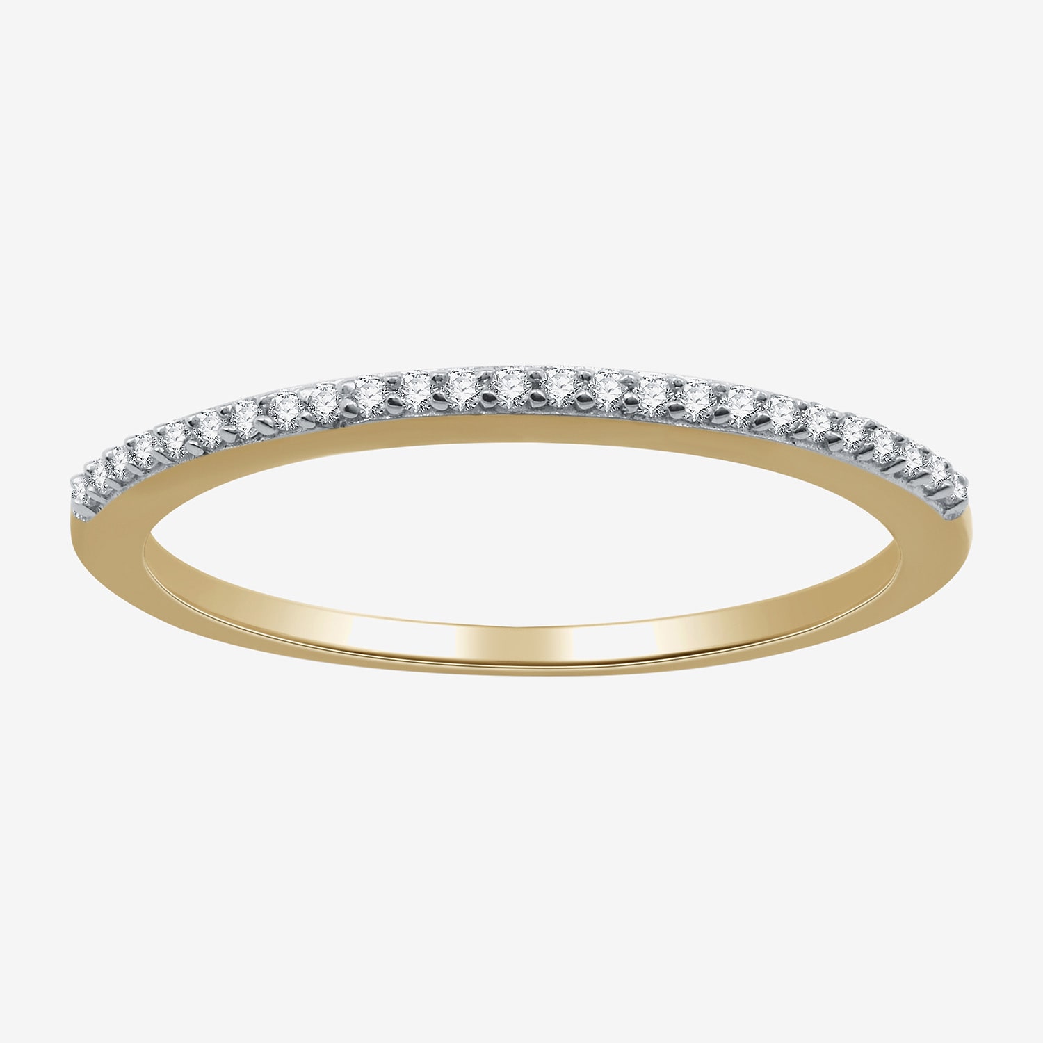 I Said Yes (G / Si1-Si2) Womens 1/10 CT. T.W. Lab Grown White Diamond Sterling Silver Wedding Band