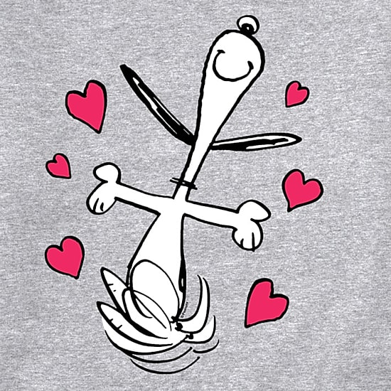 Mens Crew Neck Long Sleeve Peanuts Valentine's Day Sweatshirt