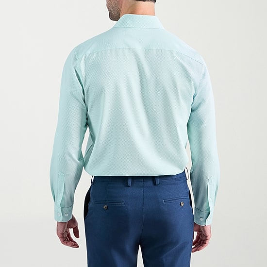 Haggar Smart Wash Mens Classic Fit Easy Care Long Sleeve Dress Shirt
