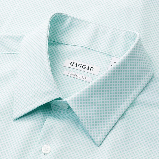 Haggar Smart Wash Mens Classic Fit Easy Care Long Sleeve Dress Shirt