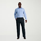 Haggar JMH Sharkskin Mens Classic Fit Big and Tall Dress Flat Front Pant