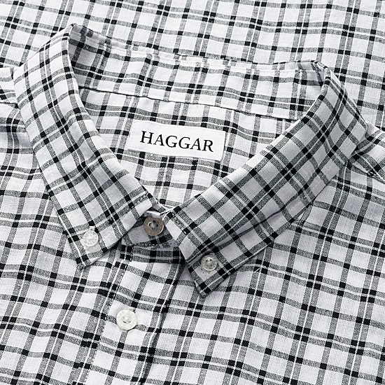 Haggar Linen Blend Mens Short Sleeve Regular Fit Big and Tall Button-Down Shirt