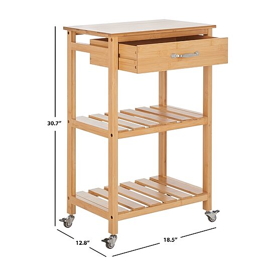 Safavieh Corteau Wood-Top Kitchen Cart