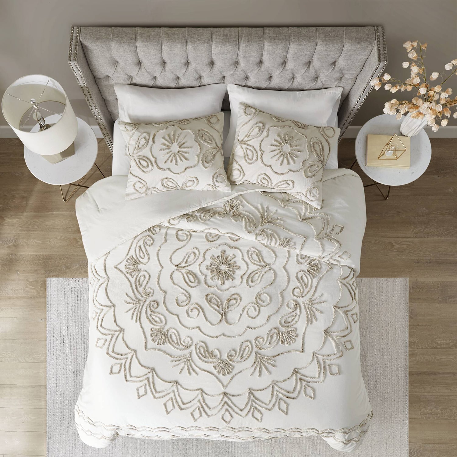 Madison Park Juliana Cotton Chenille 3-pc. Medallion Comforter Set