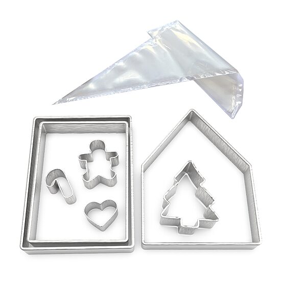 R&M International Llc Gingerbread House and Christmas Tree Cookie Bundle