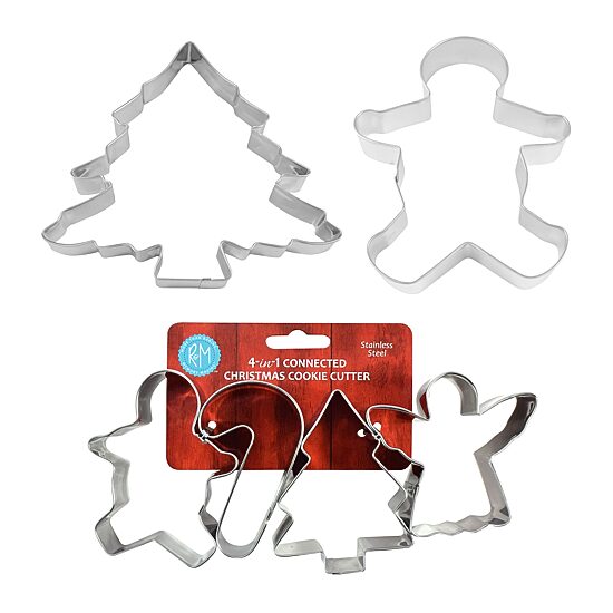 R&M International Llc Xmas Tree Gingerbread 4-pc. Cookie Cutter Bundle