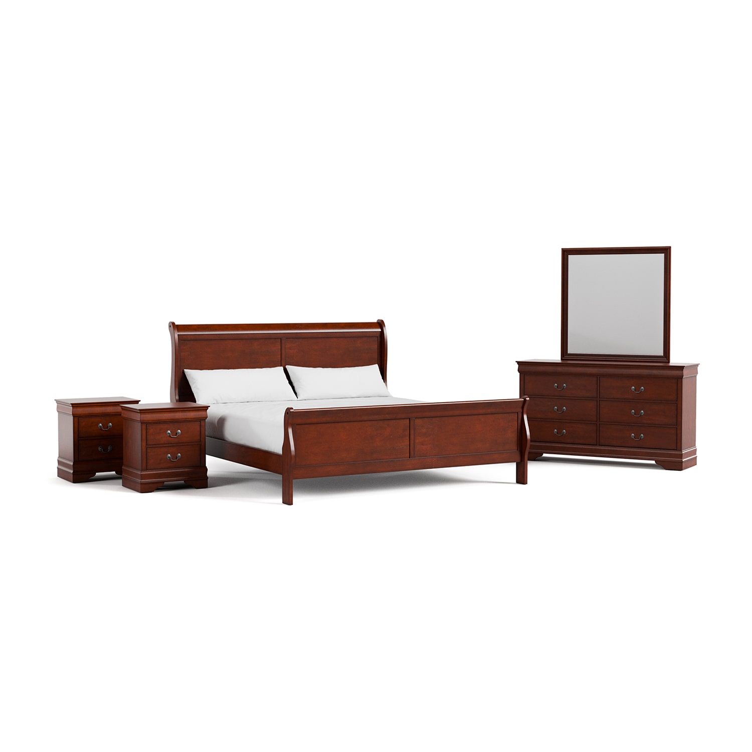 Lihte 5 Piece Wooden Bedroom Set