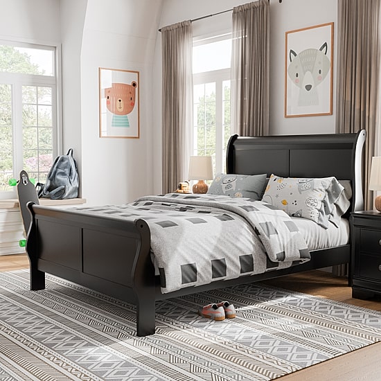 Burkhart Wood Sleigh Bed