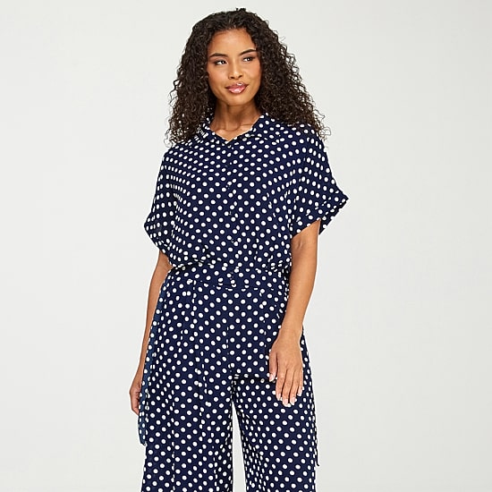 Premier Amour Womens Short Sleeve Blouse