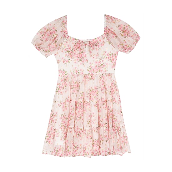 Rare Editions Big Kid Girls Puffed Short Sleeve A-Line Dress
