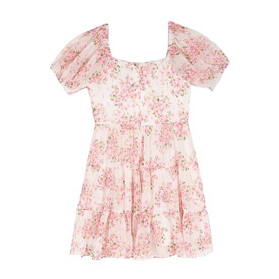 Rare Editions Big Kid Girls Puffed Short Sleeve A-Line Dress