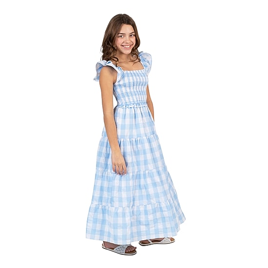Rare Editions Big Kid Girls Sleeveless Gingham Maxi Dress
