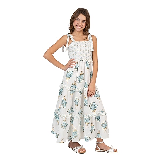 Rare Editions Big Kid Girls Sleeveless Floral Maxi Dress