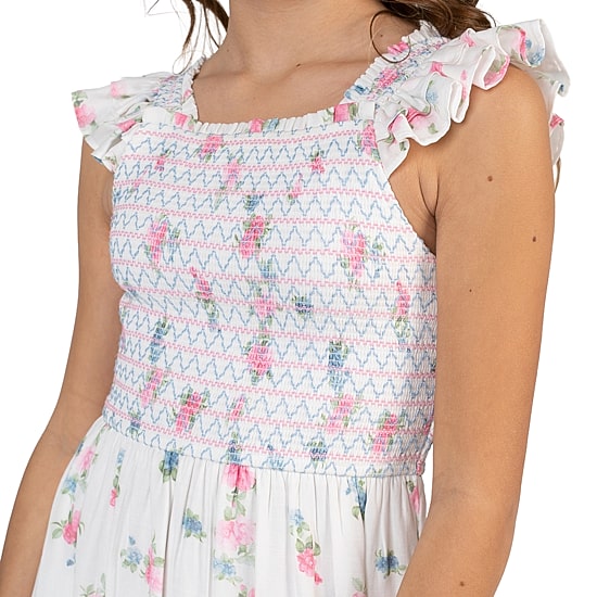 Rare Editions Big Kid Girls Ruffled Sleeveless Floral Maxi Dress
