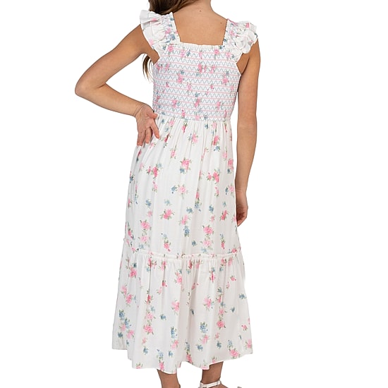 Rare Editions Big Kid Girls Ruffled Sleeveless Floral Maxi Dress