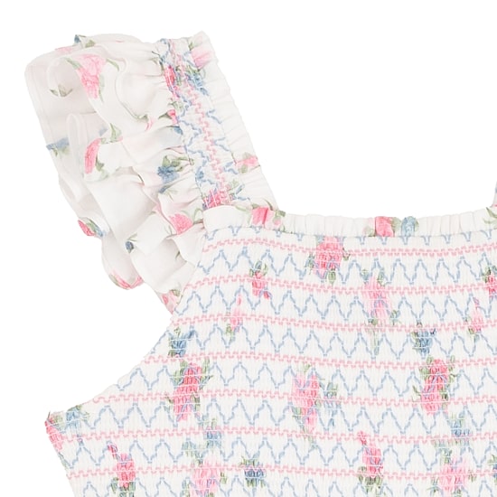 Rare Editions Big Kid Girls Ruffled Sleeveless Floral Maxi Dress