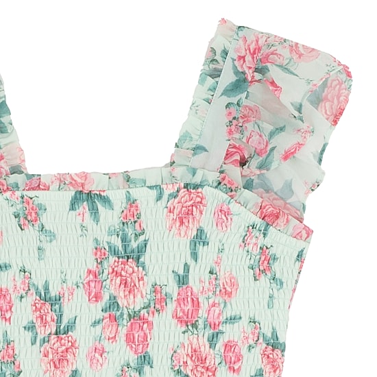 Rare Editions Big Kid Girls Flutter Sleeveless Floral Maxi Dress