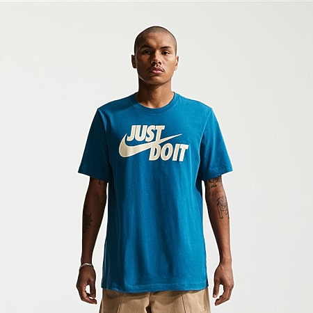 Nike Just Do It Mens Crew Neck Short Sleeve Regular Fit Graphic T