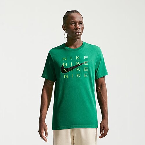 Nike Swoosh Mens Crew Neck Short Sleeve Classic Fit Graphic T-Shirt, Large, Green