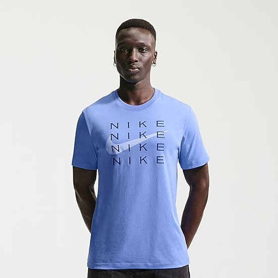 Nike Swoosh Mens Crew Neck Short Sleeve Classic Fit Graphic T-Shirt