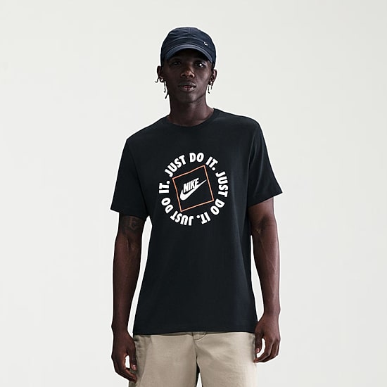 Nike Just Do It Mens Crew Neck Short Sleeve Classic Fit Graphic T-Shirt