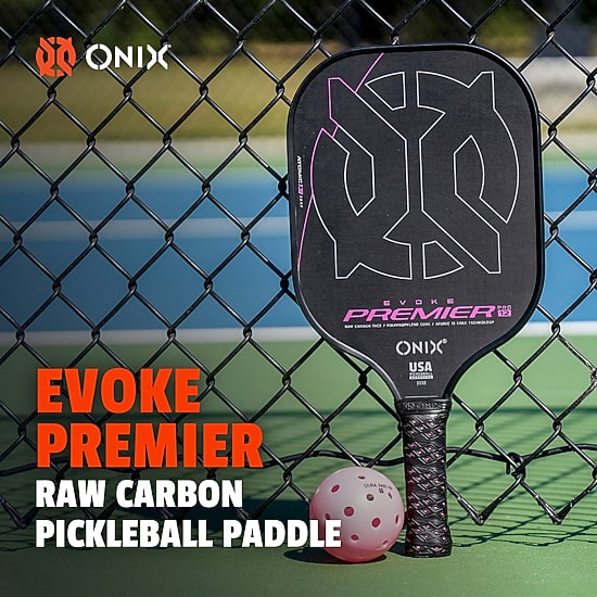 ONIX™ Premier Raw Carbon Pickleball Paddle Sports Game