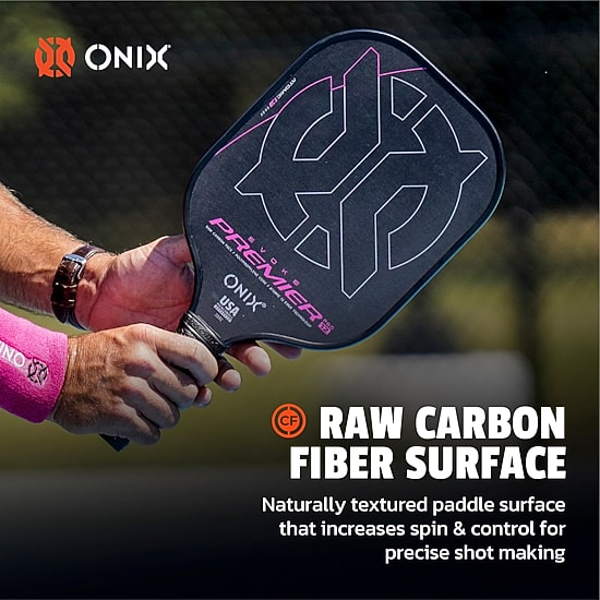 ONIX™ Premier Raw Carbon Pickleball Paddle Sports Game