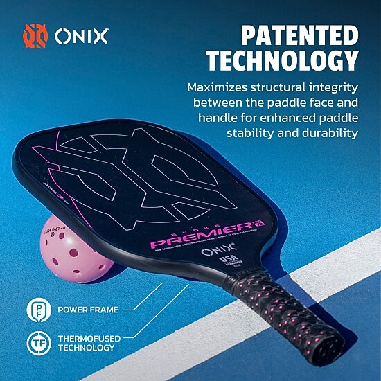 ONIX™ Premier Raw Carbon Pickleball Paddle Sports Game