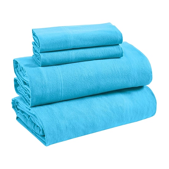SUPERIOR® Solid Cotton Flannel Warm Winter Deep Pocket Sheet Set