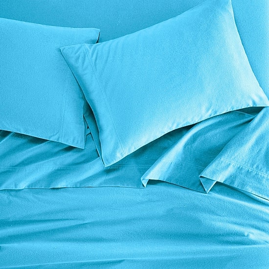 SUPERIOR® Solid Cotton Flannel Warm Winter Deep Pocket Sheet Set