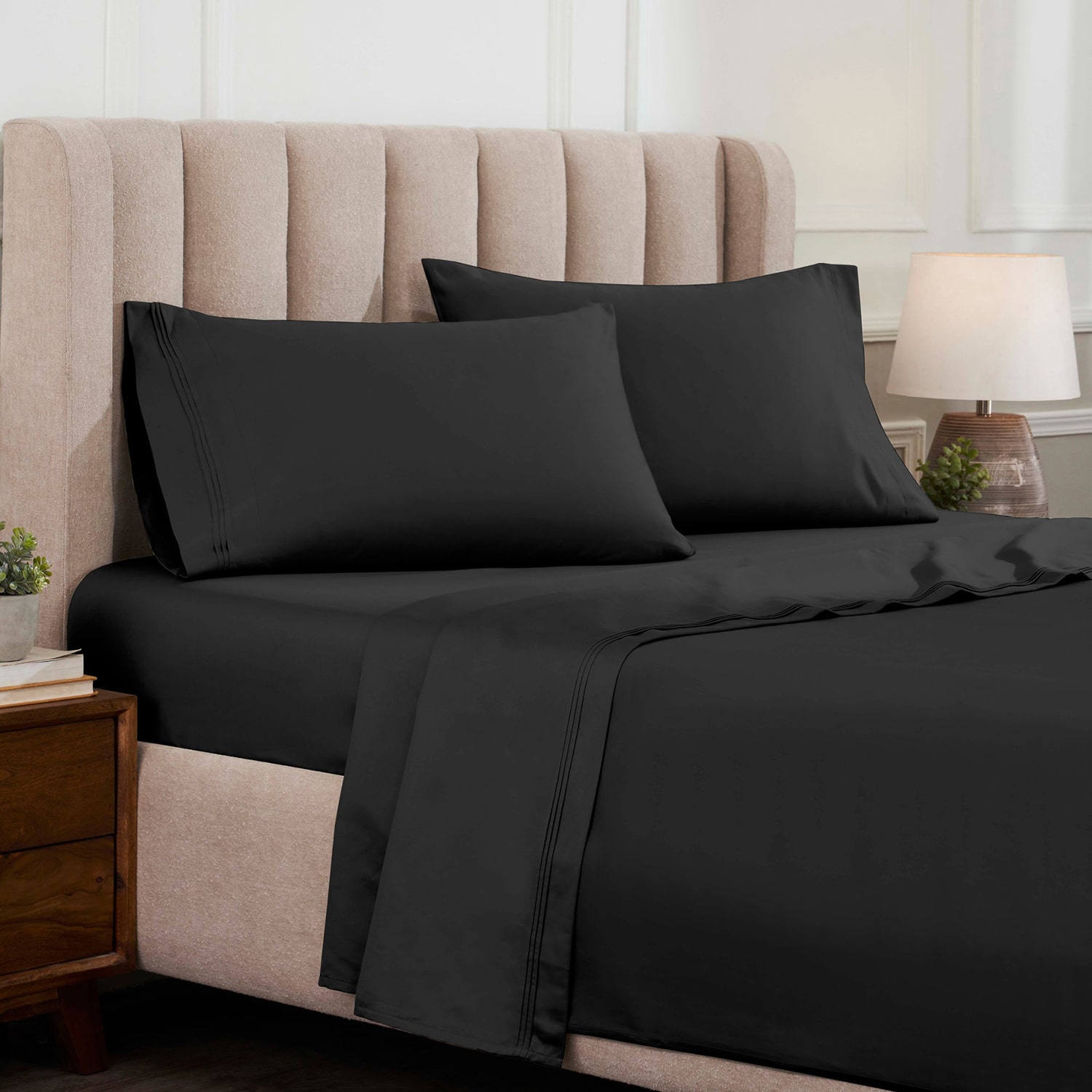 SUPERIOR® Egyptian Cotton Ultra Luxury Sateen 1500tc Deep Pocket Sheet Set