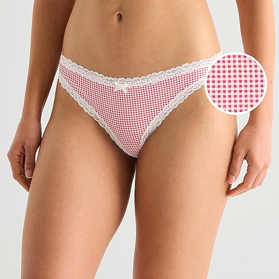 Arizona Body Cotton with Lace Thong