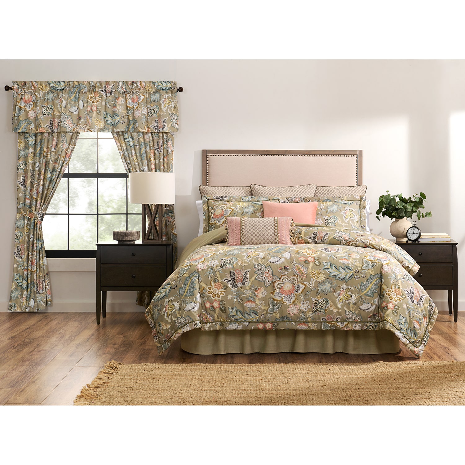 Rose Tree Belle Velvet Decorative Rectangular Throw Pillow