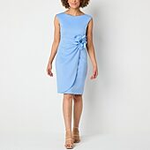 maxi modest dress Elegant Tropical Leaf Print Long Sleeve church occasions Color Name:AZURE BLUE Floral Long Sleeve Belted Size:17.5 / 35