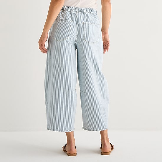 A.N.A Womens Tall High Rise Barrel Jean